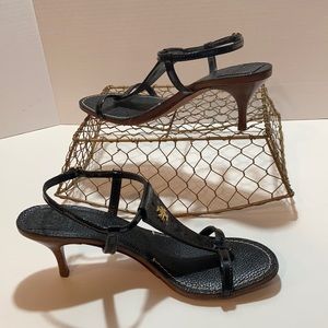 Tory Burch Size 8 1/2 M Black Patent Leather Low Heel Shoes